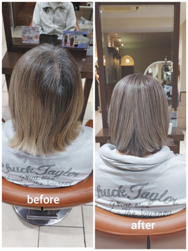 白髪ぼかしハイライトでイメチェンしませんか？