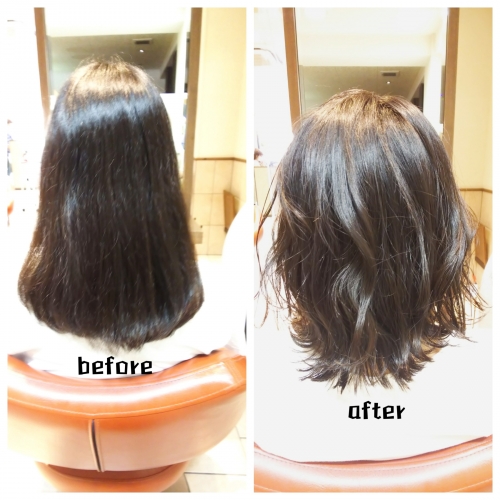 伸ばしていた髪をバッサリカット！ロブスタイルに☆