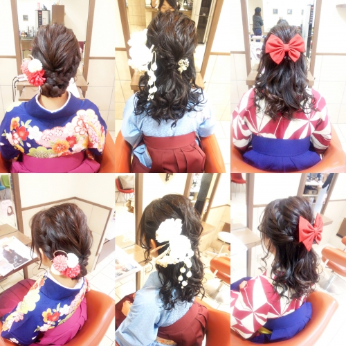 卒業式 ヘアセット 袴着付け ご予約受付中☆