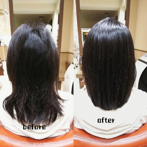 縮毛矯正でまとまる髪に☆