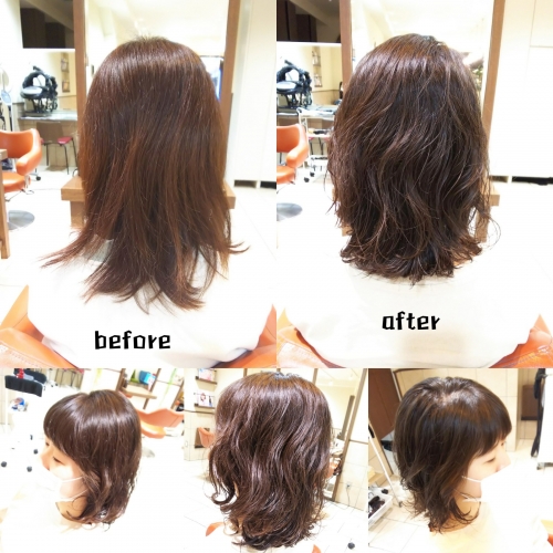 伸ばしている途中の髪のメンテナンスカットとハホニコラメラメトリートメントで髪のケア☆