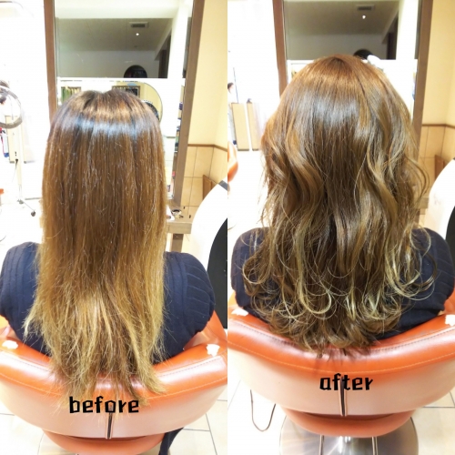 退色してしまった髪色をアディクシーカラーサファイアでグラデーションカラーに☆