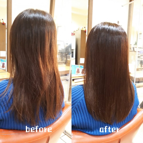 髪質改善酸熱トリートメントと超音波ハホニコトリートメントでサラサラ髪に☆