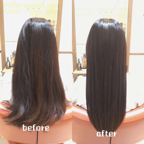 髪質改善酸熱トリートメントと超音波ハホニコトリートメントでサラサラ髪に☆