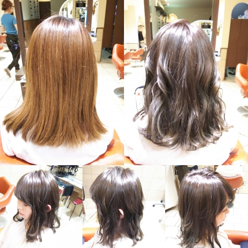 退色して明るくなってしまった髪色をアディクシーカラーサファイア☆