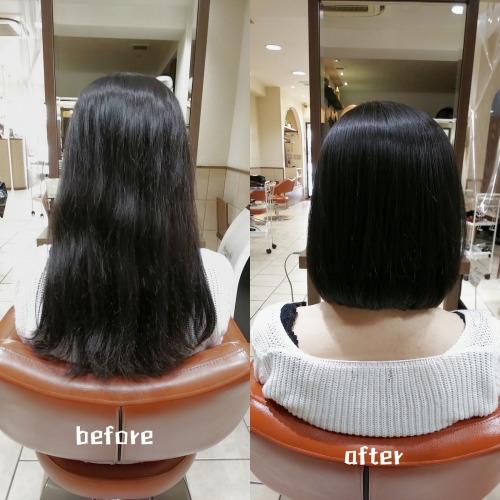 伸ばしていた髪をバッサリカット！ボブにイメチェン☆