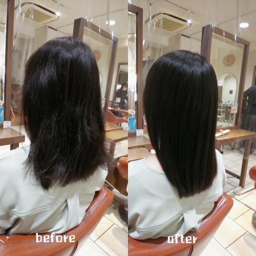 髪質改善酸熱トリートメントと超音波ハホニコトリートメントでサラサラ髪に☆