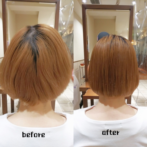 酸性縮毛矯正でブリーチをしている髪もキレイなストレートヘアに☆