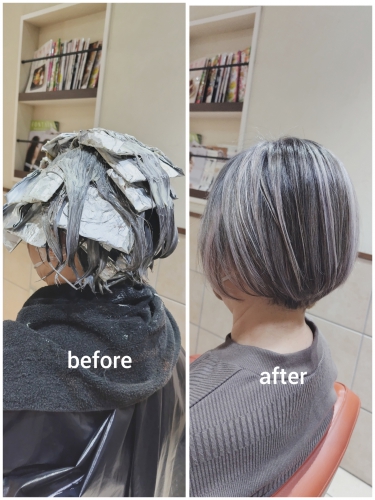 白髪ぼかしハイライトでイメチェンしませんか？