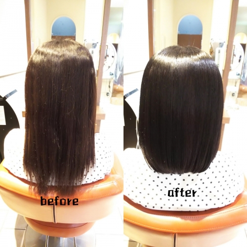 【髪質改善】ハホニコ酸熱トリートメントとラメラメトリートメントで美髪にしませんか☆