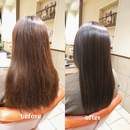 髪質改善酸熱トリートメントと超音波ハホニコトリートメントでサラサラ髪に☆