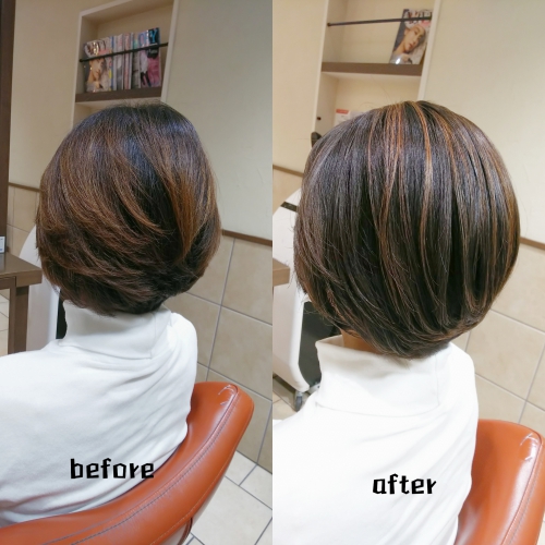 白髪馴染ませハイライトでイメチェンしませんか？