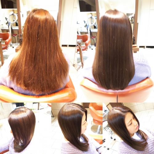 退色してしまった髪色をアッシュベージュにカラー☆