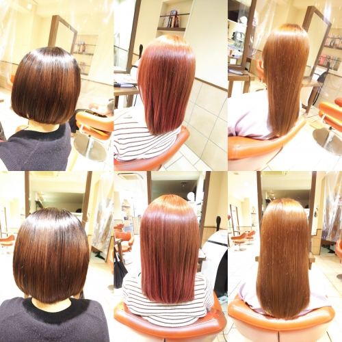 髪質改善酸熱トリートメントと超音波ハホニコトリートメントでツヤ髪に☆