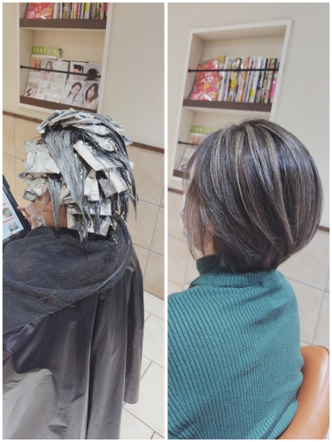 白髪ぼかしハイライトでイメチェンしませんか？
