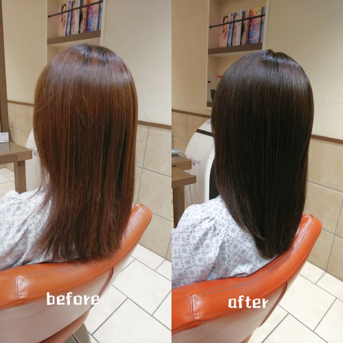 髪質改善酸熱トリートメントと超音波ハホニコトリートメントでサラサラ髪に☆