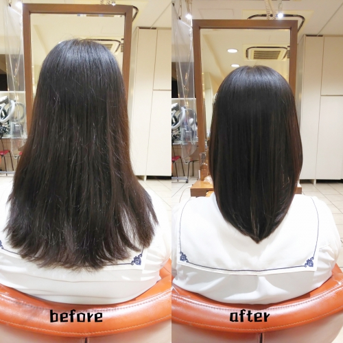 髪質改善酸熱トリートメントと超音波ハホニコトリートメントでサラサラ髪に☆