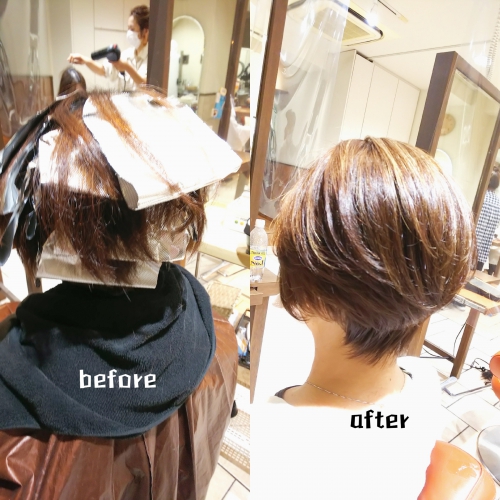 ハイライトカラーで立体感のある髪色☆