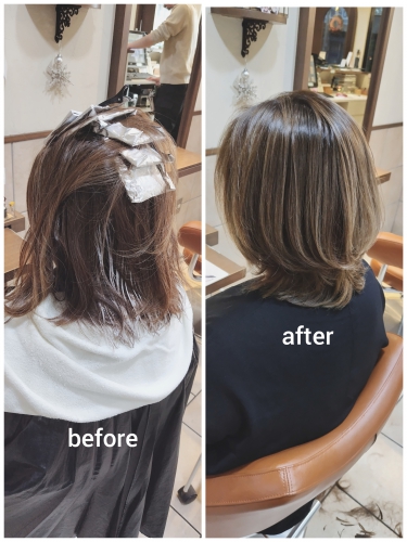 白髪ぼかしハイライトでイメチェンしませんか？