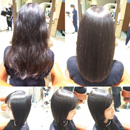 伸ばしていた髪をバッサリカット!お手入れ簡単なミディアムスタイルに☆