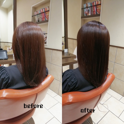 髪質改善酸熱トリートメントと超音波ハホニコトリートメントでサラサラ髪に☆