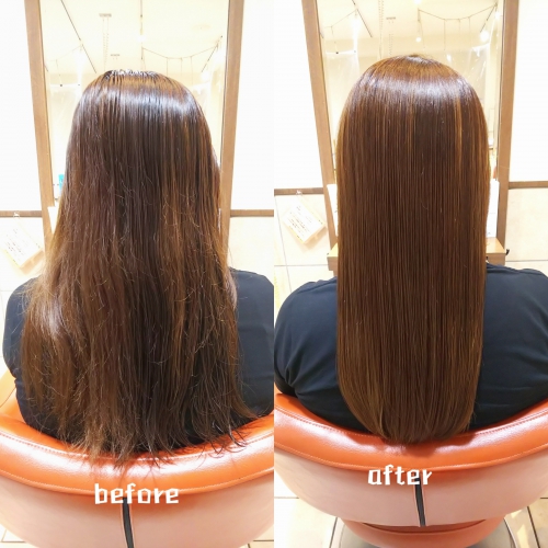 プレミアム髪質改善酸熱トリートメントと超音波ハホニコラメラメトリートメント☆