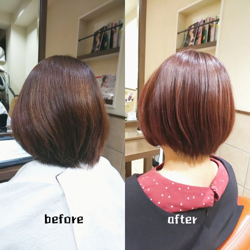 髪質改善酸熱トリートメントと超音波ハホニコトリートメントでサラサラ髪に☆