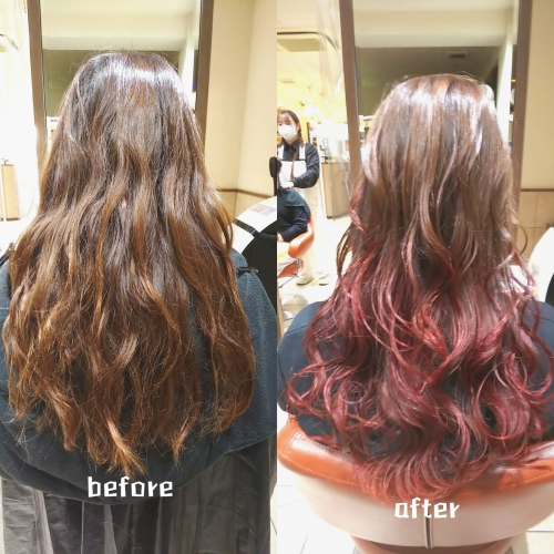 グラデーションカラー ブラッドオレンジ☆