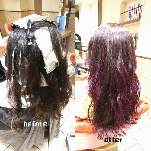 デザインカラー ハイライト ピンクパープル☆