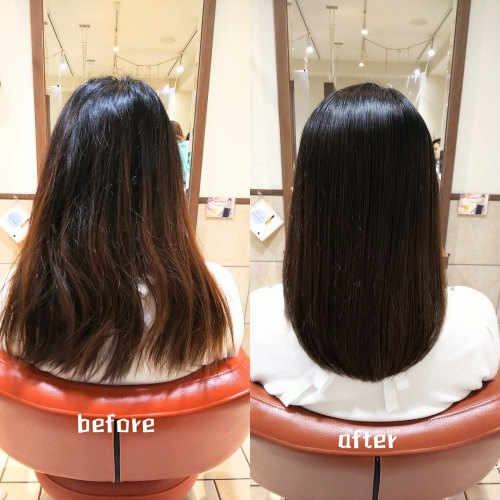 髪質改善酸熱トリートメントと超音波ハホニコトリートメントでサラサラ髪に☆