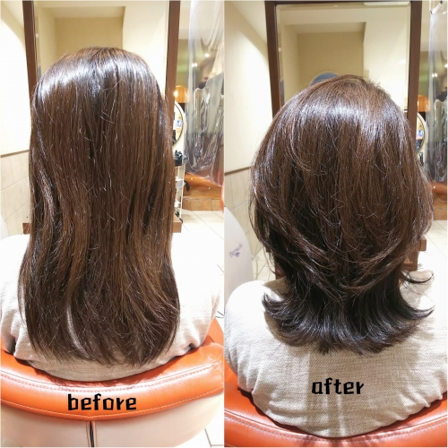 外ハネ大人ミディアムスタイル☆