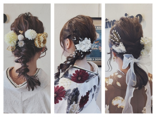 卒業式、袴着付け、ヘアセットご予約受付中