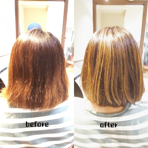 ハイライトで立体感のあるカラー☆