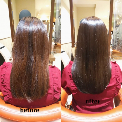 髪質改善酸熱トリートメントと超音波ハホニコトリートメントでサラサラ髪に☆