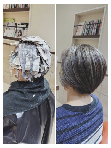 白髪ぼかしハイライトでイメチェンしませんか？