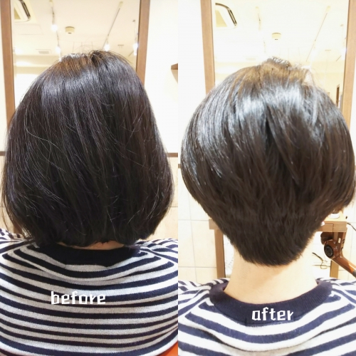 前下がりショートヘア☆