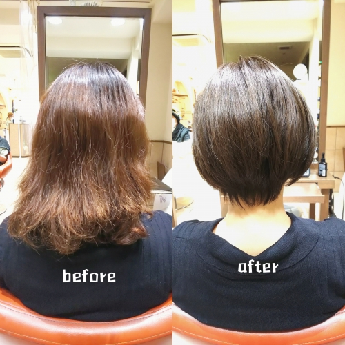 前下がりショートスタイルにイメチェン☆