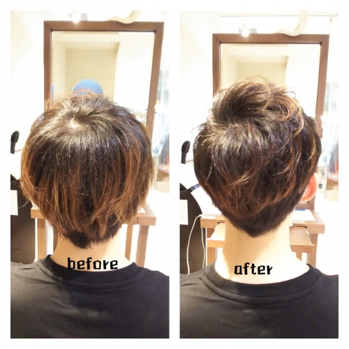 重くなってしまった髪をお手入れ簡単なショートスタイルに☆