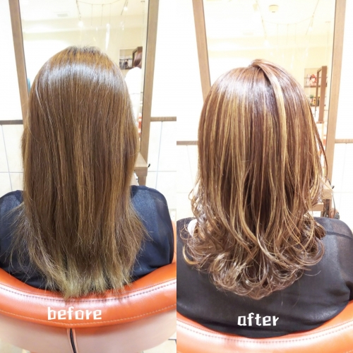 デザインカラーハイライトとラベンダーグレージュカラー☆