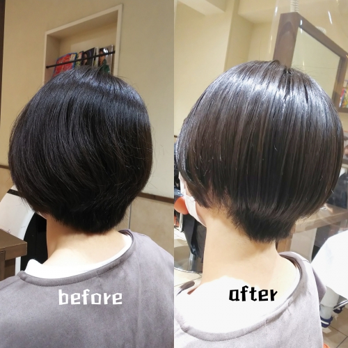 髪質改善酸熱トリートメントと超音波ハホニコトリートメントでサラサラ髪に☆