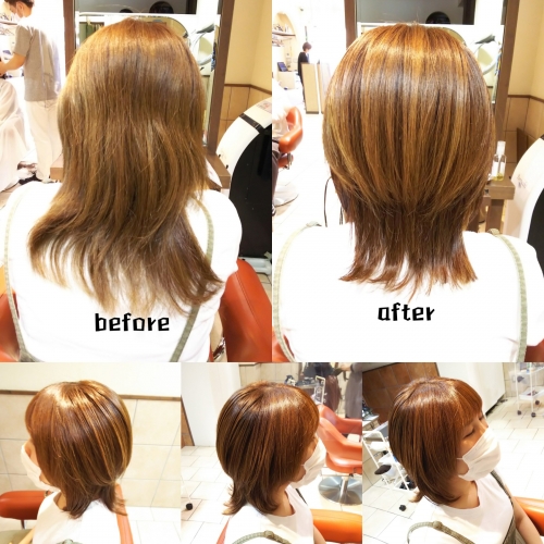 伸びてしまった髪をバッサリカット！マッシュウルフスタイルに☆