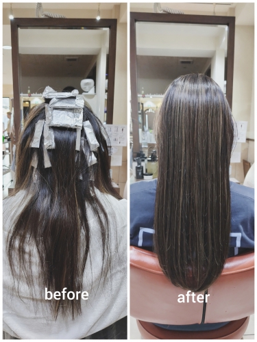 白髪ぼかしハイライトでイメチェンしませんか？