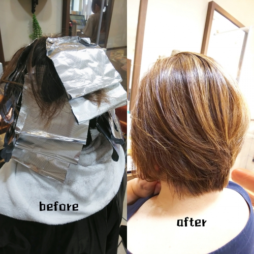 白髪ぼかし シークレットハイライト デザインカラー☆