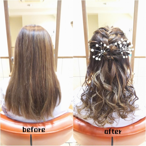 ハーフアップヘアアレンジ☆