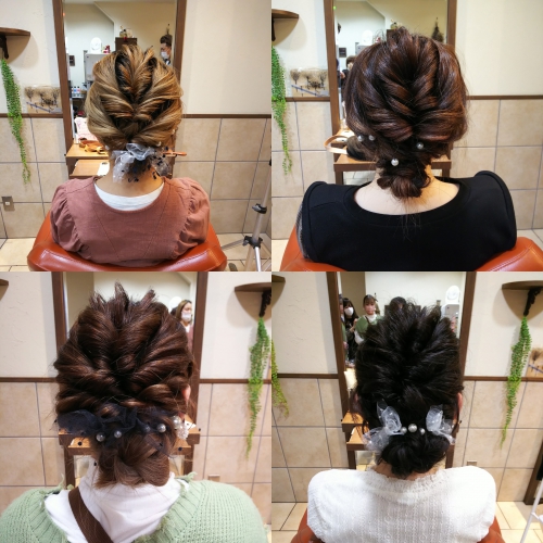 営業後にヘアアレンジ講習をさせて頂きました☆