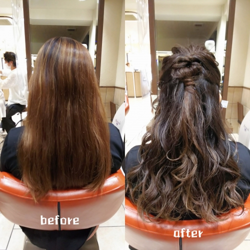 お出掛けハーフアップヘアアレンジ☆