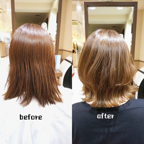 デザインカラー ハイライトバレイヤージュ ベージュ