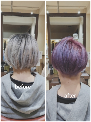 【ダブルカラー】ブリーチ　ピンクパープル