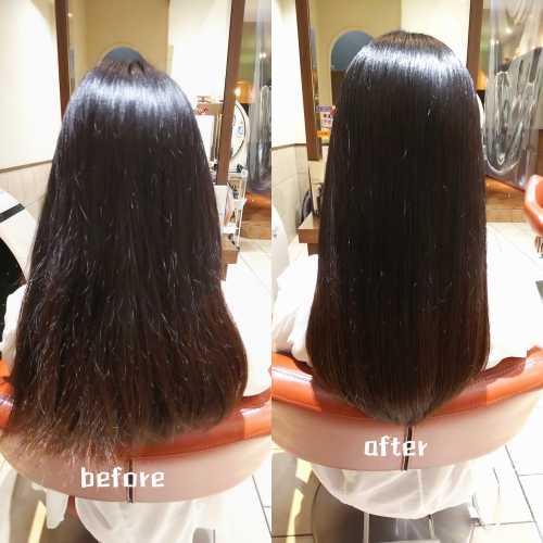 髪質改善酸熱トリートメント、ハホニコラメラメトリートメント 美髪