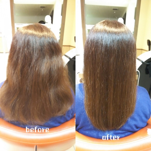 広がりやすい髪を髪質改善メニューでまとまる美髪に☆